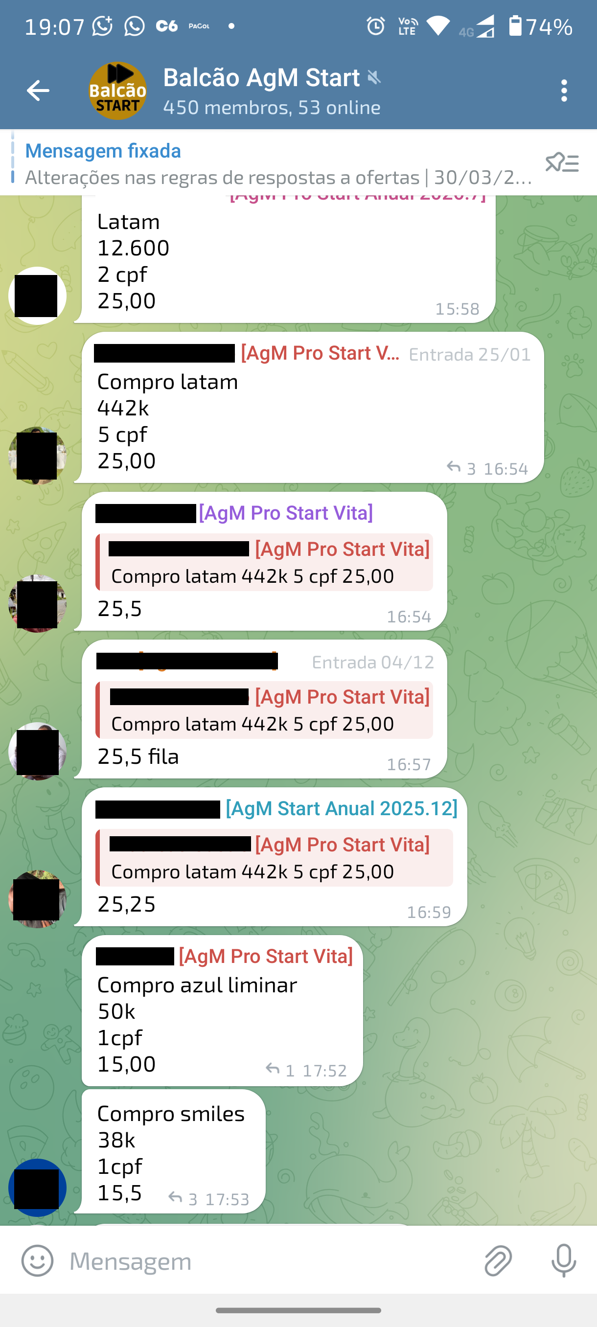 Negociações em tempo real