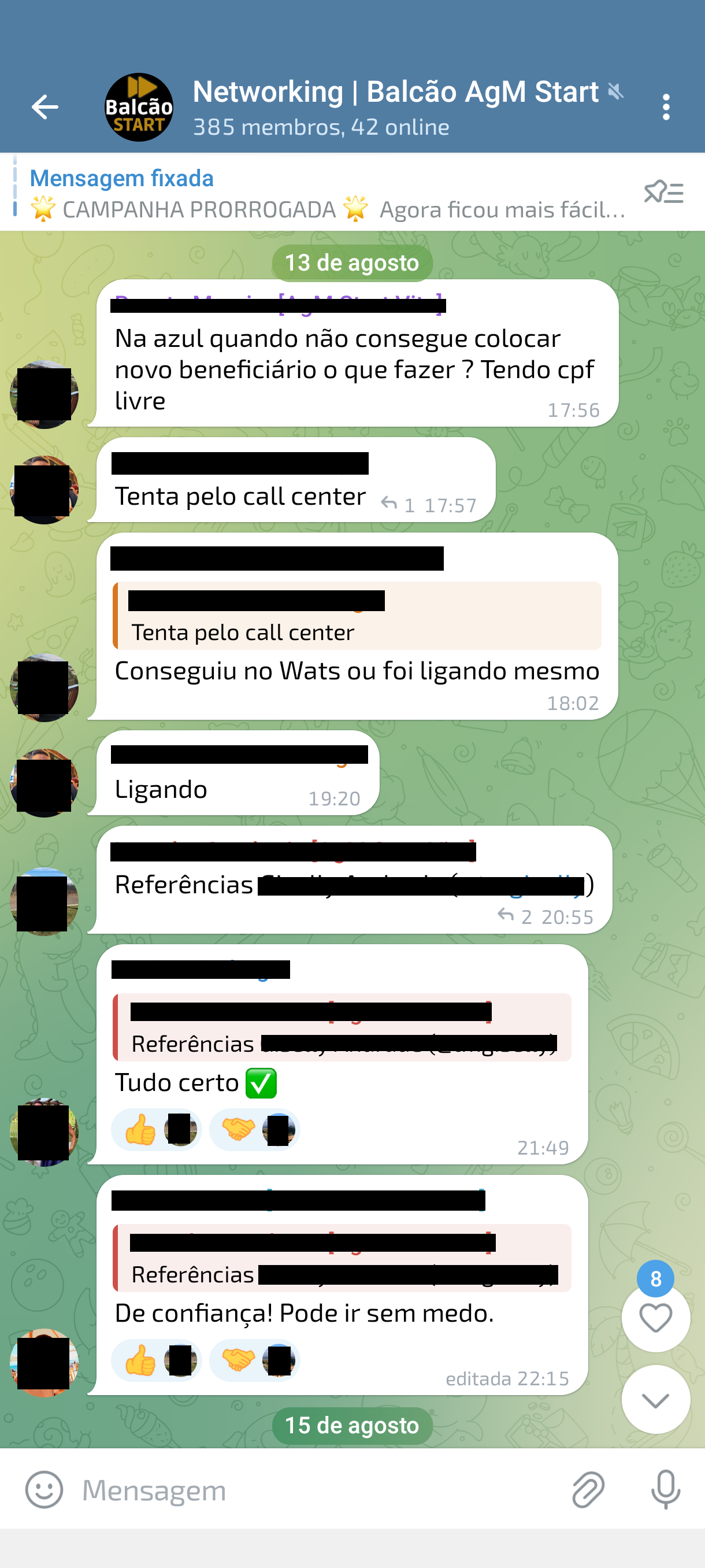 Suporte da comunidade